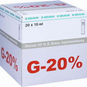 Glucose 20% Braun Mini- Plasco Connect Injektionslösung 20 x 10 ml - ab 7,86 €