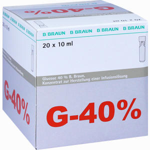 Glucose 40% Braun Mini- Plasco Connect Infusionslösungskonzentrat 20 x 10 ml - ab 7,77 €