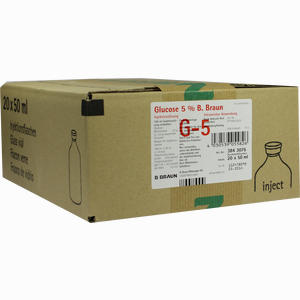Glucose 5% B. Braun Injektionsflasche Injektionslösung 20 x 50 ml - ab 23,43 &euro;