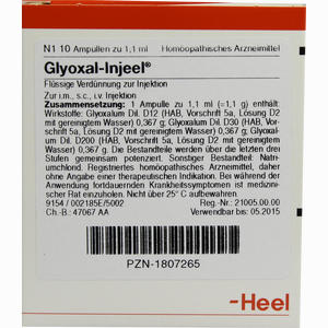 Glyoxal- Injeel Ampullen  10 Stück - ab 0,00 &euro;
