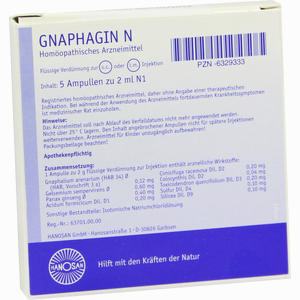 Gnaphagin N Injektionslösung 5 x 2 ml - ab 0,00 &euro;