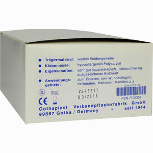 Gotha Silk Heftpflaster 10mx2.5cm Seide Auf Kern Pfl  12 Stück - ab 59,52 €