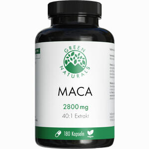 Green Naturals Maca 2800 Mg Hochdosiert 40:1 Vegan 180 Stück - ab 15,76 €