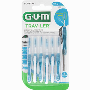 Gum Trav- Ler Blau Tanne 1.6mm Interdental+6 Kappen Zahnbürste 6 Stück - ab 3,55 €