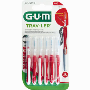 Gum Trav- Ler Rot Kerze 0.8mm Interdental+6 Kappen Zahnbürste 6 Stück - ab 3,64 €