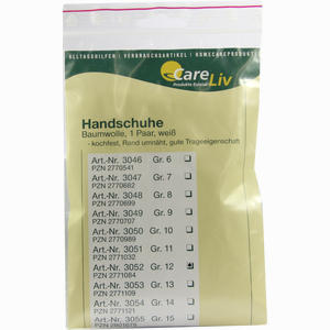 Handschuhe Baumwolle Gr 12 2 Stück - ab 1,52 €