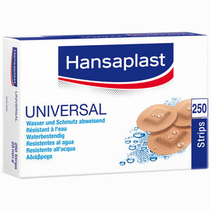 Hansaplast Universal Water Resist. D. 23mm Strips 250 Stück - ab 0,00 &euro;