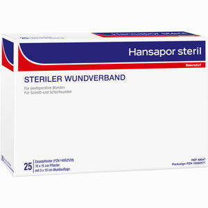 Hansapor Steril 10x15 Cm 25stk Pflaster 25 Stück - ab 28,86 €