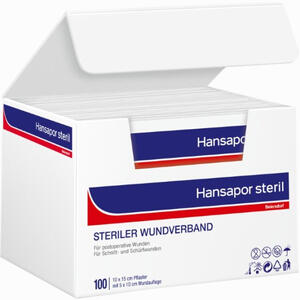 Hansapor Steril 10x15 Cm Einzelpflaster  1 Stück - ab 0,00 €