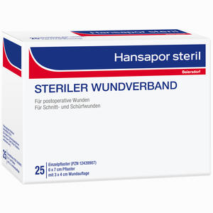 Hansapor Steril Wundverband 6x7cm 25er Pack  25 Stück - ab 10,94 €