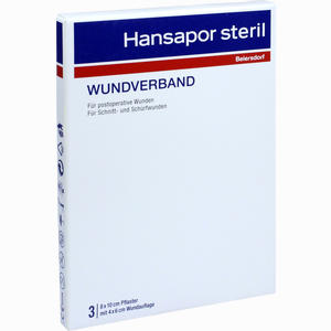 Hansapor Steril Wundverband 8x10cm 3er Pack  3 Stück - ab 0,00 €