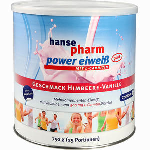 Hansepharm Power Eiweiß Plus Himbeere- Vanille Pulver 750 g - ab 36,54 €