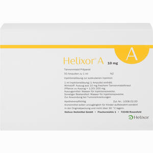 Helixor A Ampullen 10 Mg 50 Stück - ab 474,56 €