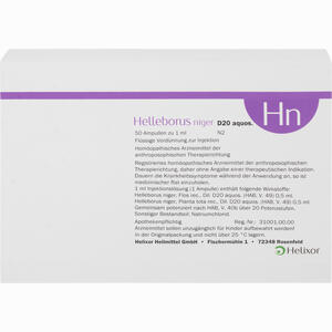 Helleborus Niger D20 Aquos Ampullen 50 Stück - ab 318,59 €