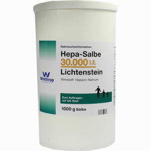 Hepa- Salbe 30000 I.e. Lichtenstein  1000 g - ab 0,00 €