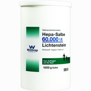 Hepa- Salbe 60000 I.e. Lichtenstein  1000 g - ab 0,00 &euro;