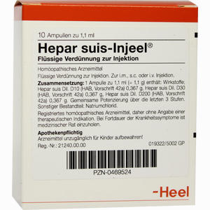 Hepar Suis- Injeel Ampullen  10 Stück - ab 21,67 €