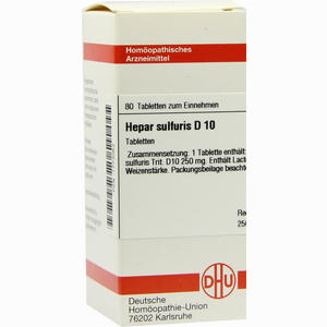 Hepar Sulfuris D10 Tabletten 80 Stück - ab 0,00 &euro;