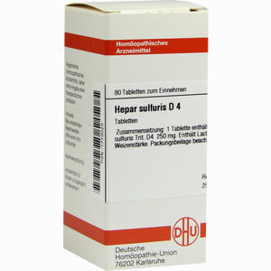 Hepar Sulfuris D4 Tabletten 80 Stück - ab 8,00 €