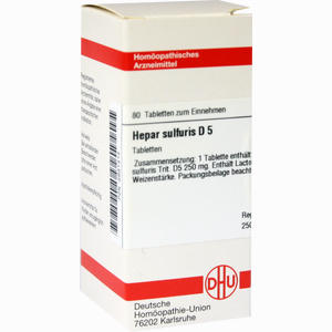 Hepar Sulfuris D5 Tabletten 80 Stück - ab 0,00 &euro;
