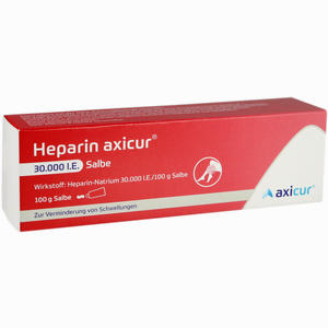 Heparin Axicur 30.000 I.e. Salbe   100 g Heparin Axicur 30.000 I.e. Salbe   100 g