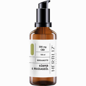 Herbliz Cbd Massageöl Bergamotte - 100ml Öl 100 ml - ab 0,00 &euro;