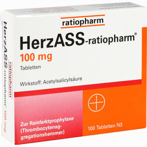 Herzass- Ratiopharm 100 Mg Tabletten 100 Stück - ab 1,83 €
