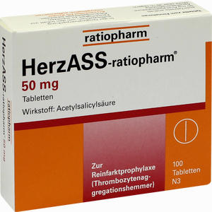 Herzass- Ratiopharm 50 Mg Tabletten 100 Stück - ab 1,59 €