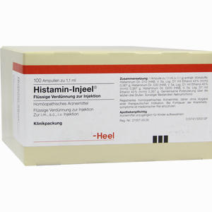Histamin Inj Hom All Ampullen 100 Stück - ab 151,03 €
