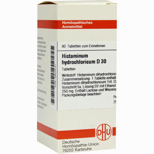Histaminum Hydrochlor D30 Tabletten 80 Stück - ab 9,86 €