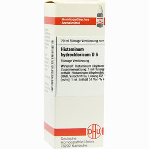 Histaminum Hydrochlor D6 Dilution 20 ml - ab 9,31 €