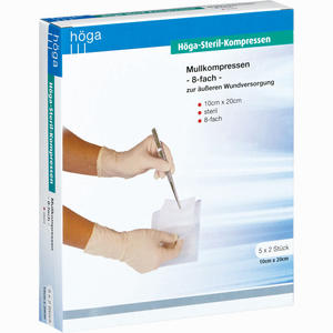 Höga- Steril- Kompressen 8- Fach 10cm X 20cm  5 Stück - ab 6,31 €