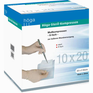 Höga- Steril- Kompressen 8- Fach 10cm X 20cm  25 Stück - ab 20,11 €