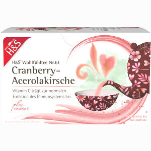 H&s Cranberry- Acerolakirsche mit Vitamin C 20 x 2.8 g - ab 2,46 &euro;