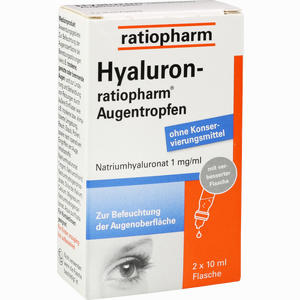Hyaluron- Ratiopharm Augentropfen  2 x 10 ml - ab 9,60 €