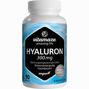 Hyaluronsäure 300 Mg Vegan Vitamaze Kapseln 90 Stück - ab 18,35 €