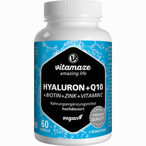 Hyaluronsäure Hochdosiert + Coenzym Q10 Vispura Kapseln 60 Stück - ab 19,57 €