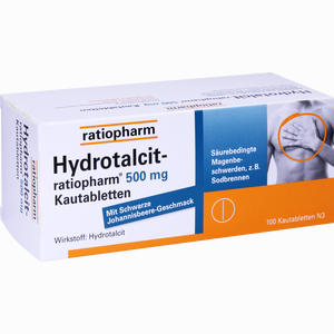 Hydrotalcit- Ratiopharm 500mg Kautabletten  100 Stück - ab 12,48 €