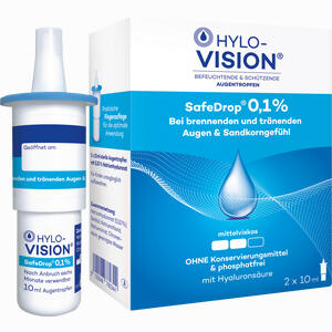 Hylo- Vision Safedrop 0.1% Augentropfen  2 x 10 ml - ab 15,71 €