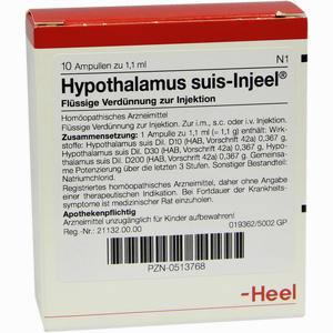 Hypothalamus Suis- Injeel Ampullen  10 Stück - ab 22,55 €