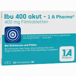 Abbildung von Ibu 400 Akut - 1a Pharma Filmtabletten 10 Stück