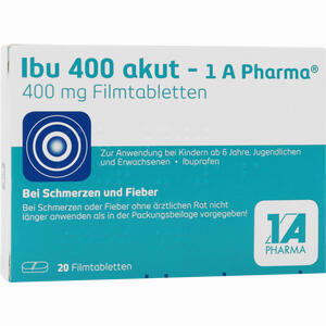 Ibu 400 Akut - 1a Pharma Filmtabletten 20 Stück - ab 1,45 €