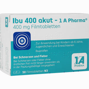 Ibu 400 Akut - 1a Pharma Filmtabletten 50 Stück - ab 3,33 €