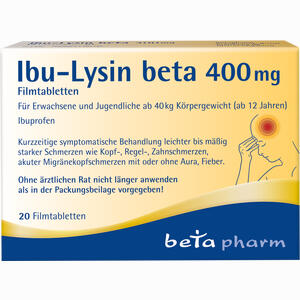 Ibu- Lysin Beta 400 Mg Filmtabletten 20 Stück - ab 4,01 €