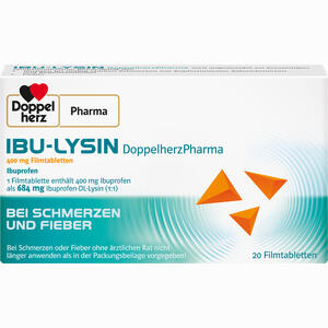 Ibu- Lysin Doppelherzpharma Filmtabletten 400 Mg  20 Stück Ibu- Lysin Doppelherzpharma Filmtabletten 400 Mg  20 Stück