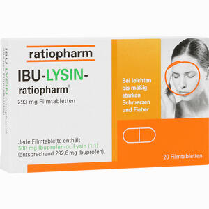 Ibu- Lysin- Ratiopharm 293 Mg Filmtabletten  20 Stück - ab 3,37 €