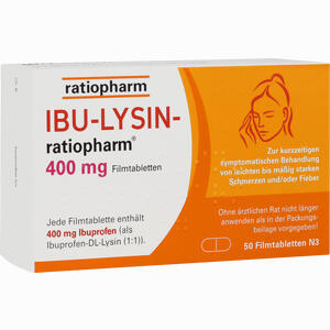 Ibu- Lysin- Ratiopharm 400 Mg Filmtabletten  50 Stück - ab 7,19 €