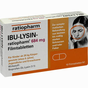 Ibu- Lysin- Ratiopharm 684mg Filmtabletten  10 Stück - ab 2,89 €