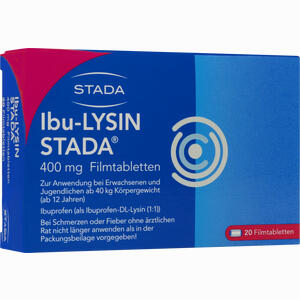 Ibu- Lysin Stada 400 Mg Filmtabletten 20 Stück - ab 3,44 €