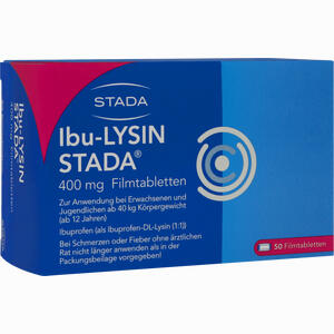 Ibu- Lysin Stada 400 Mg Filmtabletten 50 Stück - ab 6,11 €